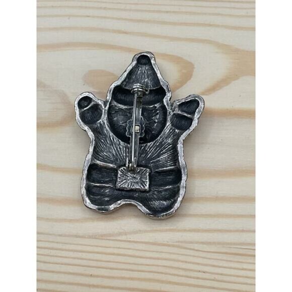 Santa Claus Pewter Brooch Pin - Picture 3 of 8